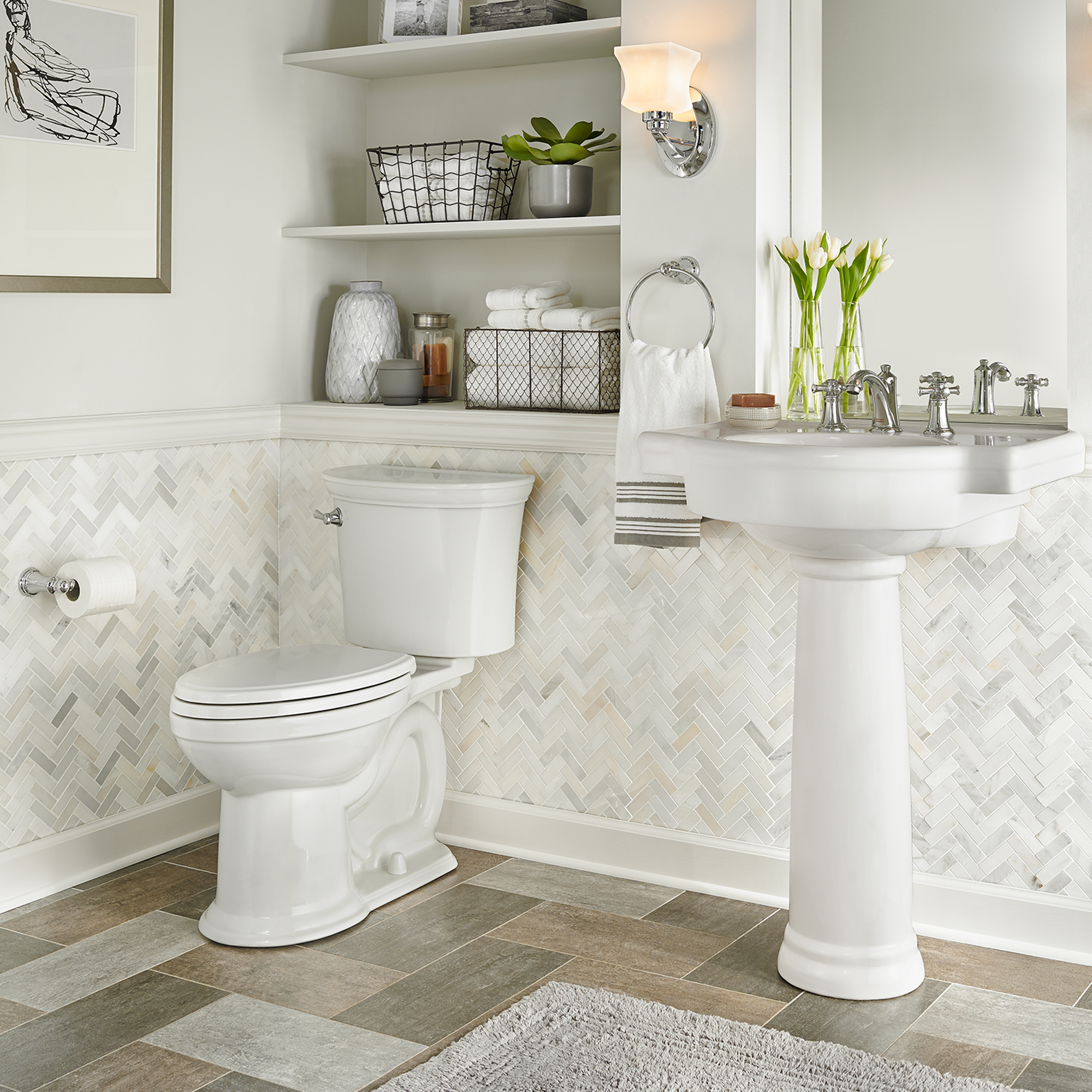 Heritage VorMax Two-Piece 1.28 gpf/4.8 Lpf Chair Height Elongated Toilet less Seat